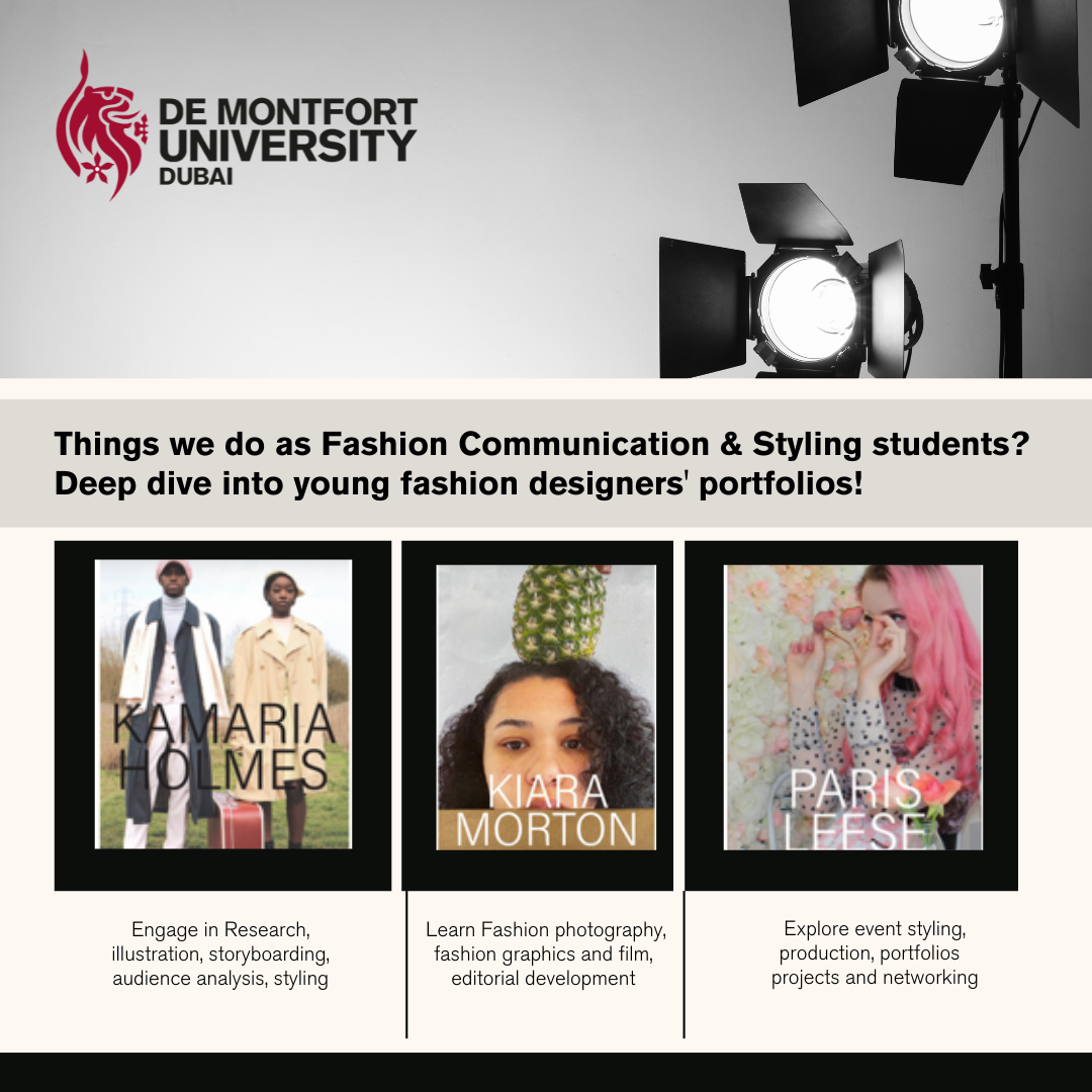 DMU Dubai’s Fashion Communication & Styling (BA Hons) to focus on creating style stories for the UAE